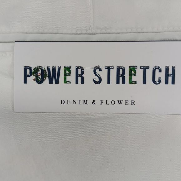 NWT Denim & Flower Women MSRP $48 White Chino Bermuda Style Shorts SZ 29 Stretch - Picture 13 of 16